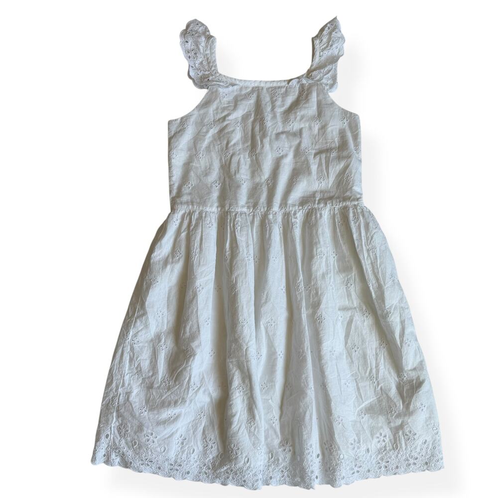 Gap Kids White Cotton Eyelet Dress XL